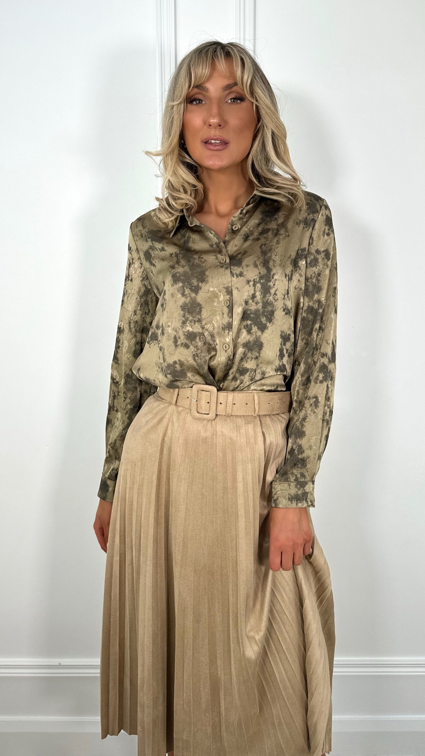 Val Printed Shirt - Khaki