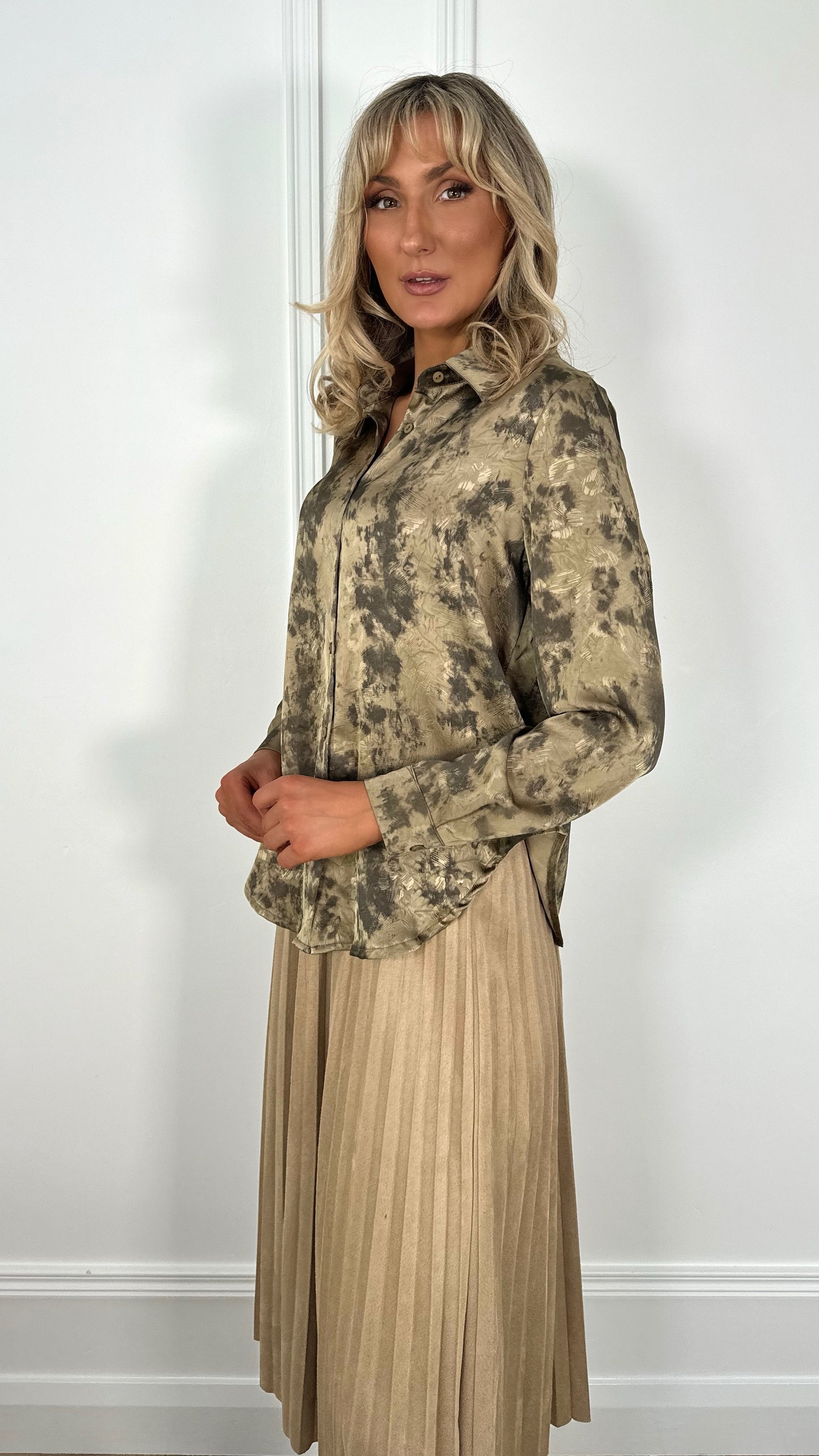 Val Printed Shirt - Khaki