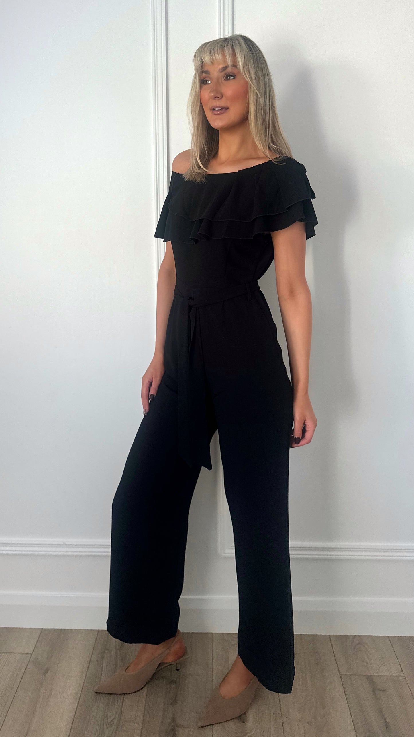 Breda Off The Shoulder Jumpsuit - Black