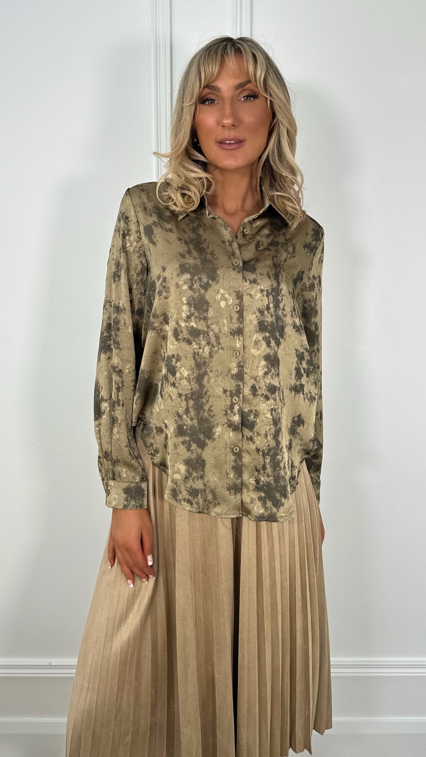 Val Printed Shirt - Khaki