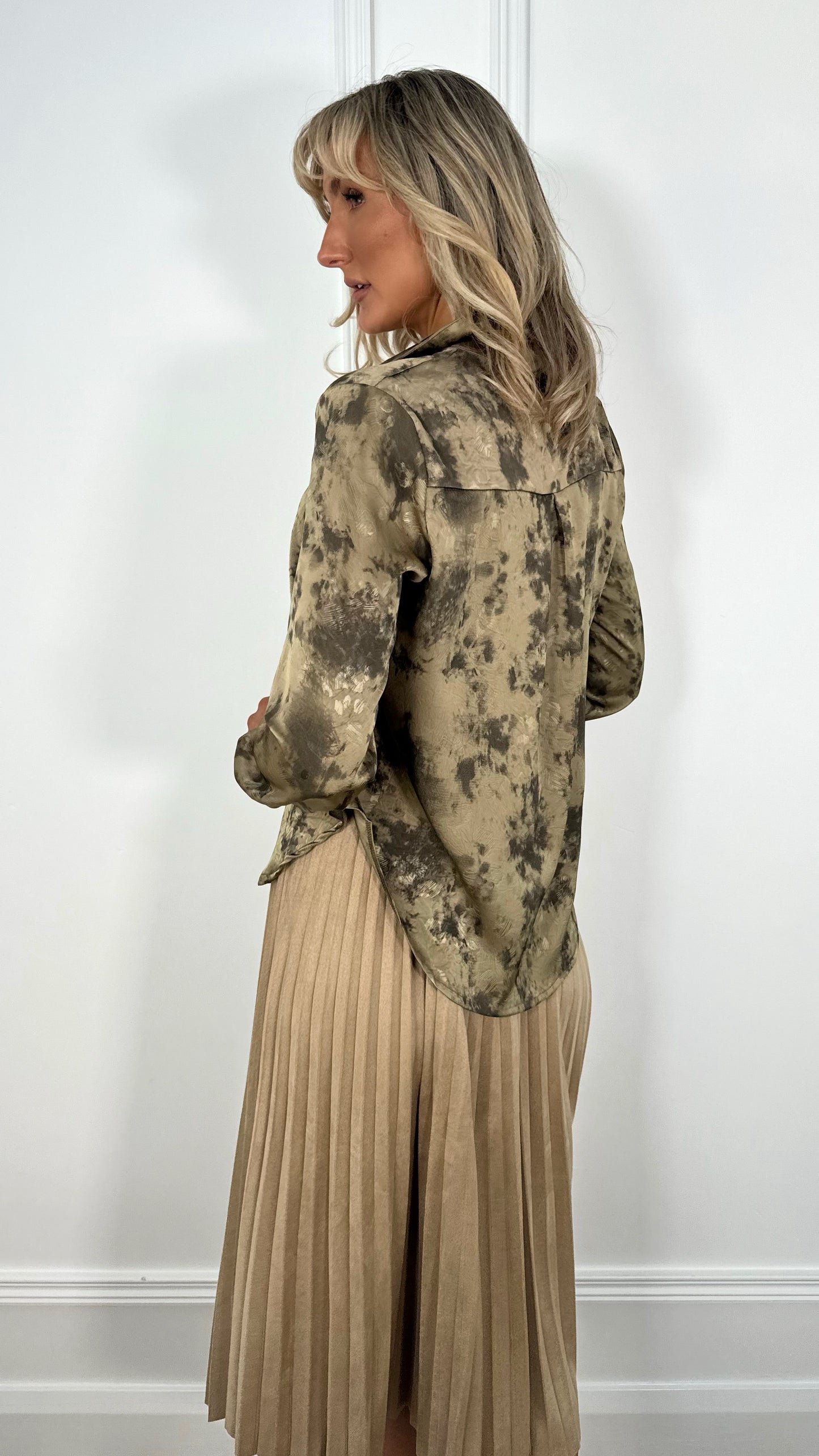 Val Printed Shirt - Khaki