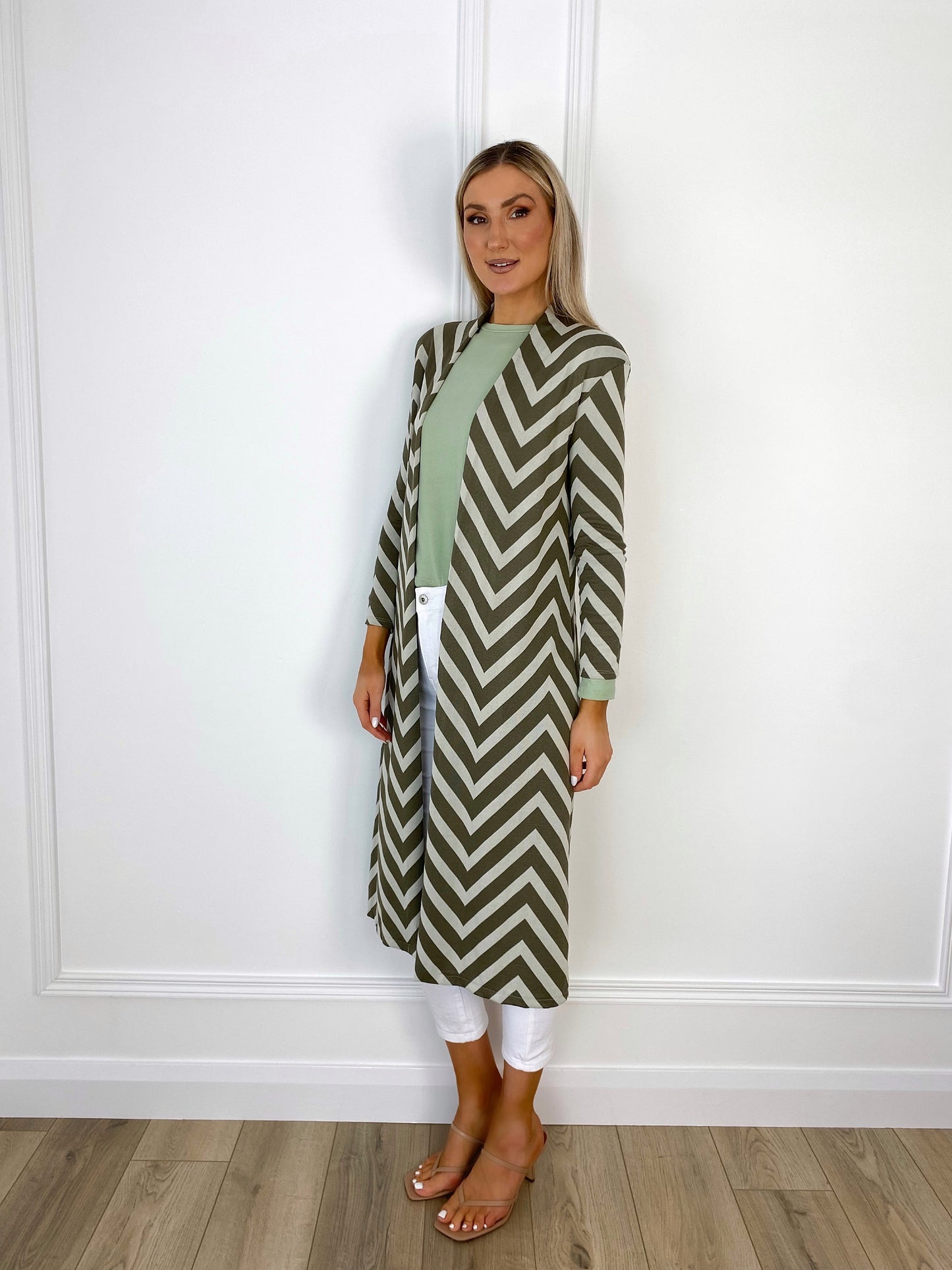 Bia Printed Open Longline Cardigan