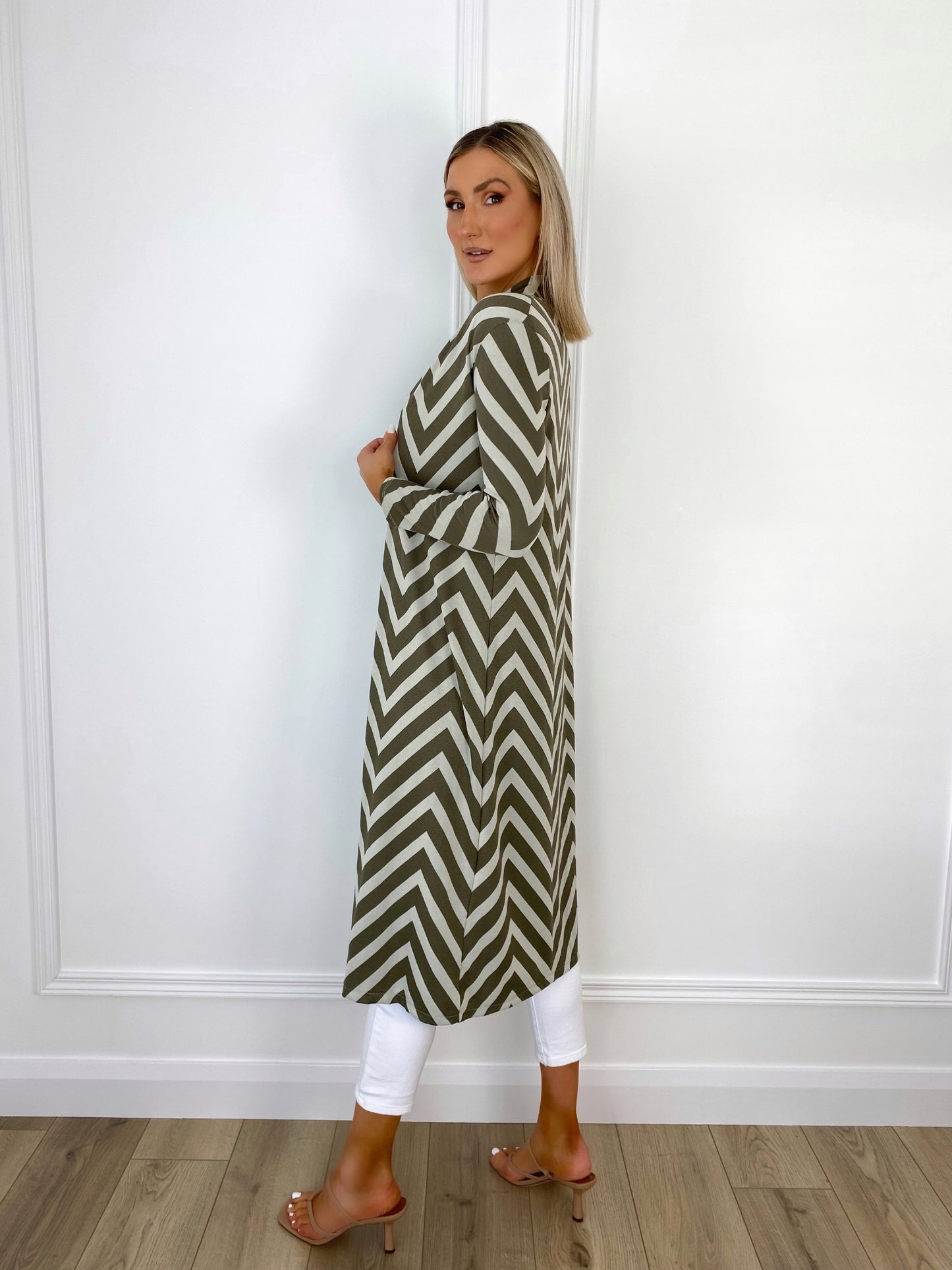 Bia Printed Open Longline Cardigan
