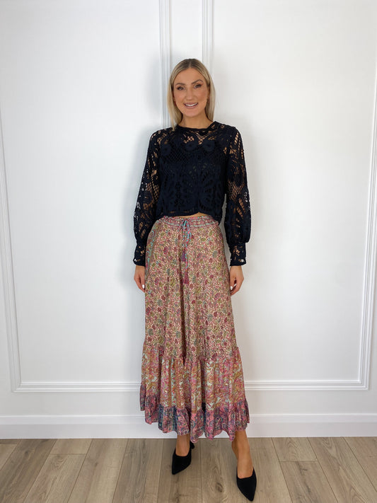 Beatrice Boho Patchwork Skirt