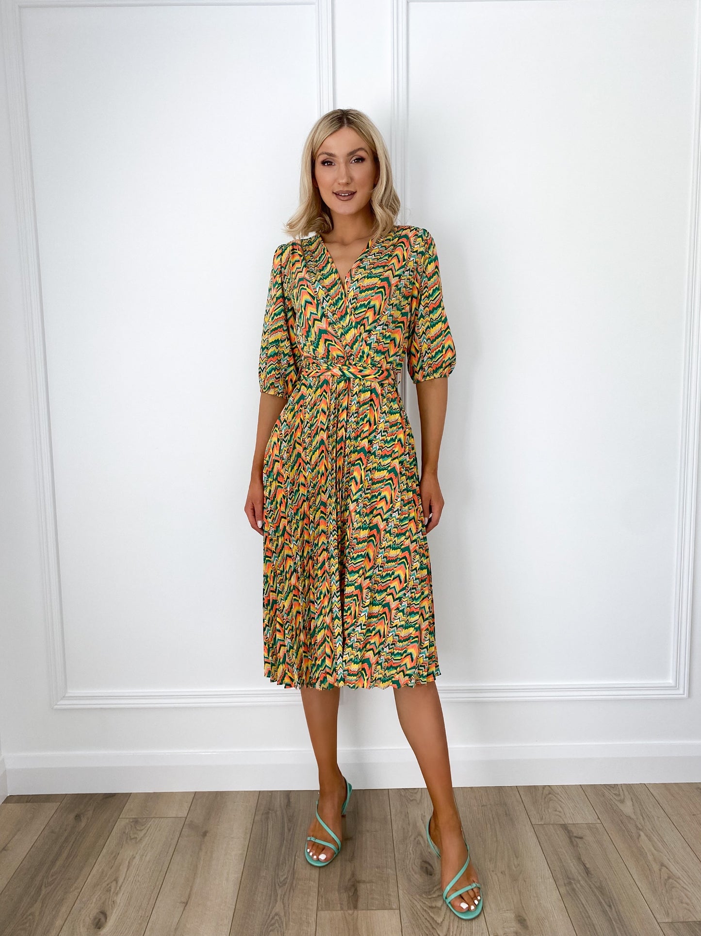 Audrey Printed Midi Dress