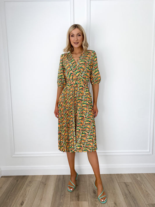 Audrey Printed Midi Dress