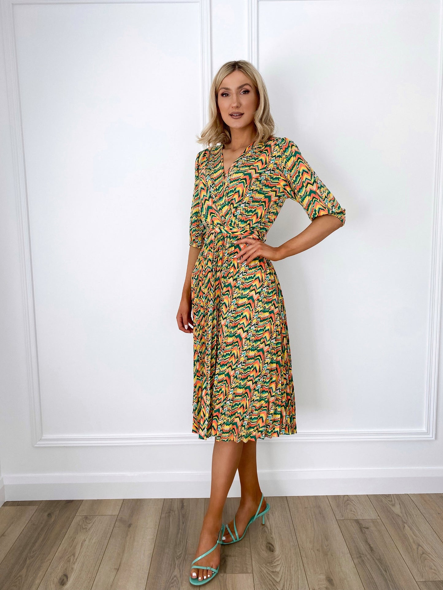 Audrey Printed Midi Dress