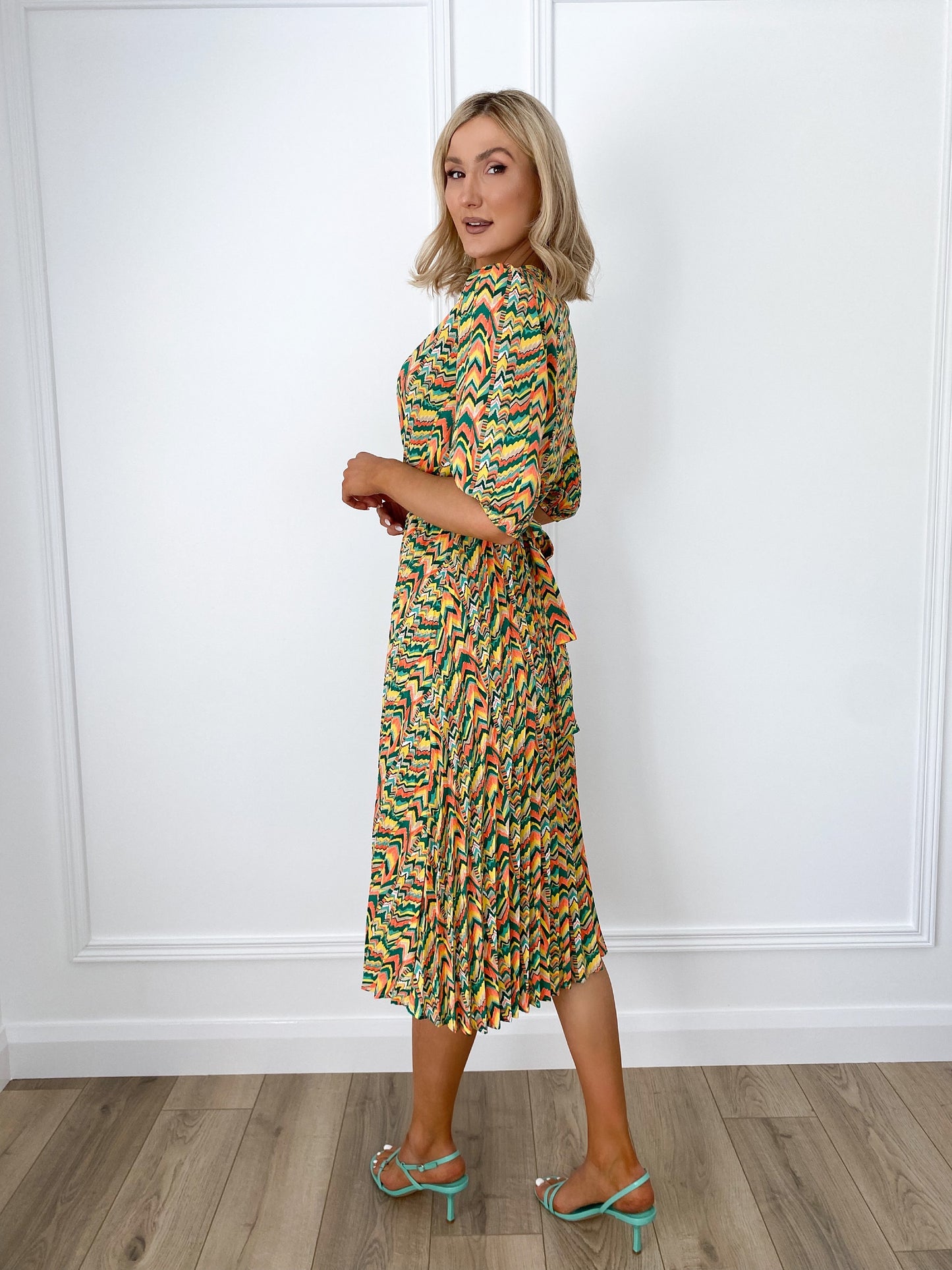 Audrey Printed Midi Dress