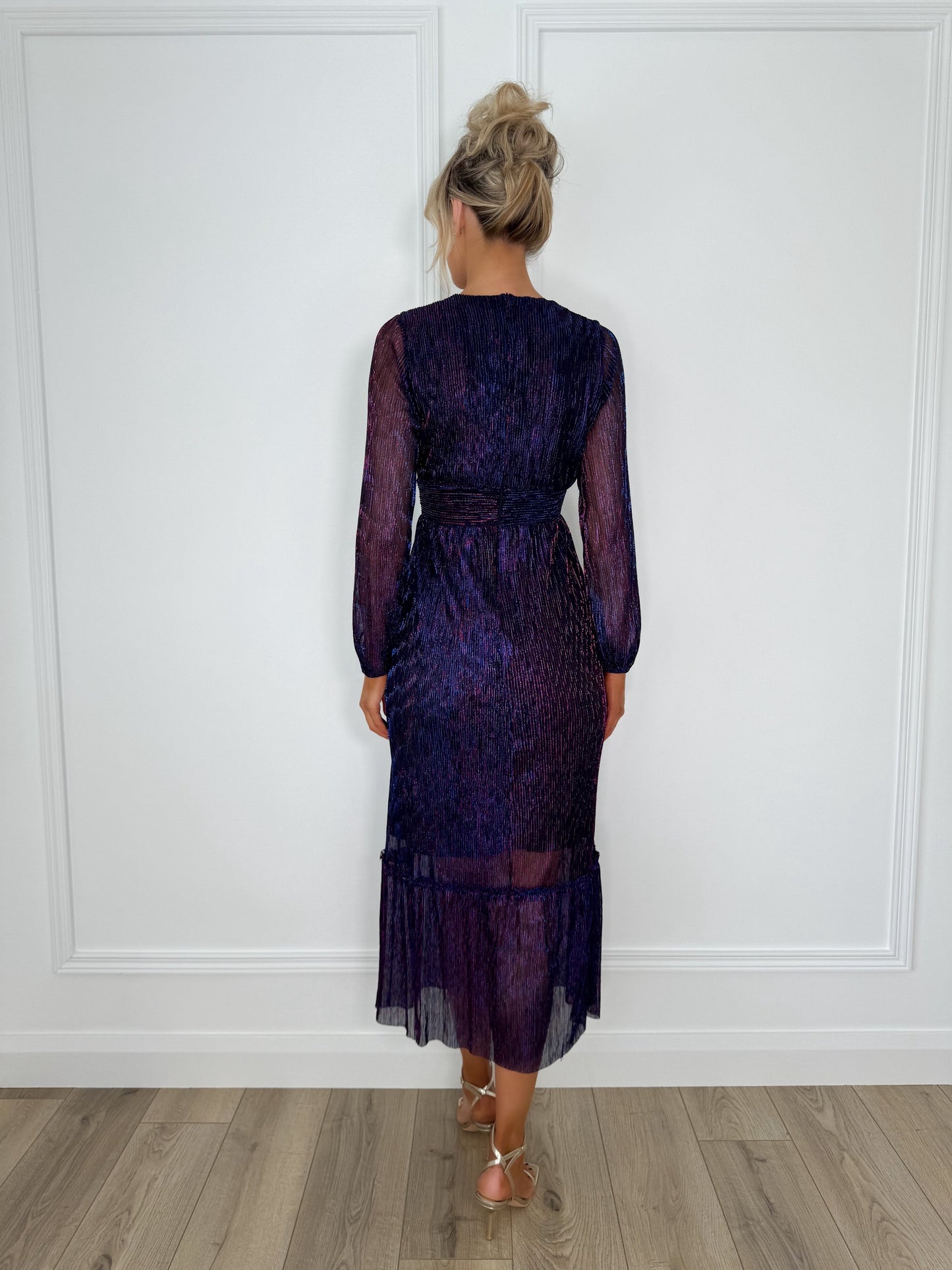 Lola Sequin Maxi Dress - Blue