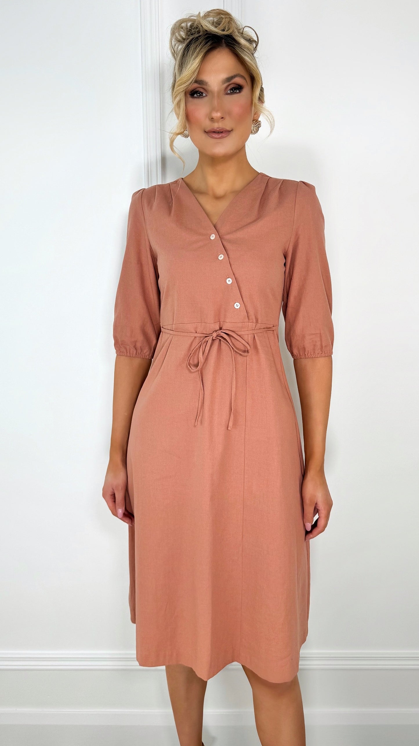 Patricia Side Detail Button Dress