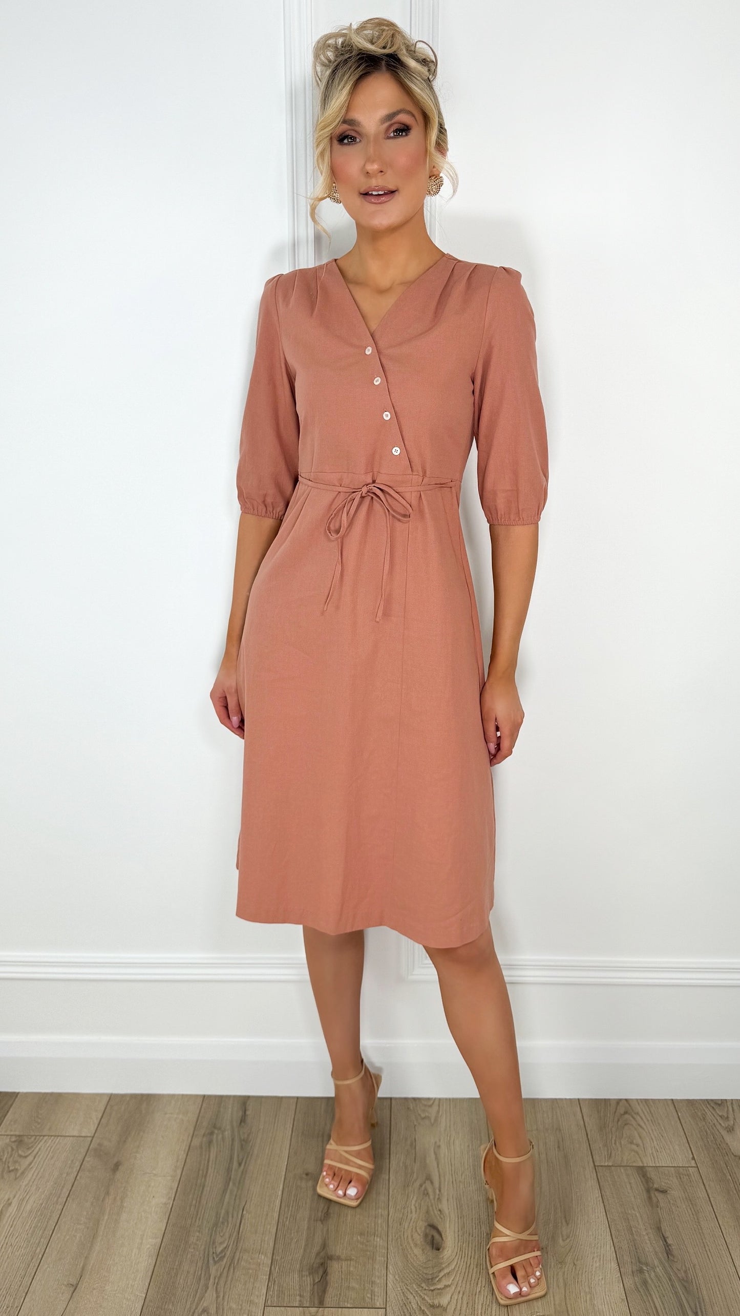Patricia Side Detail Button Dress
