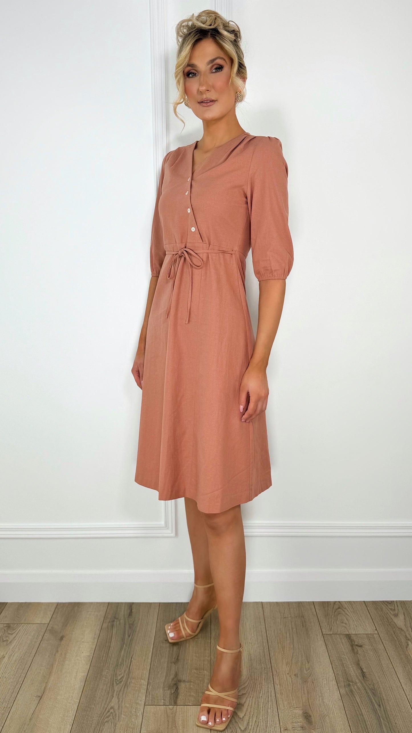 Patricia Side Detail Button Dress