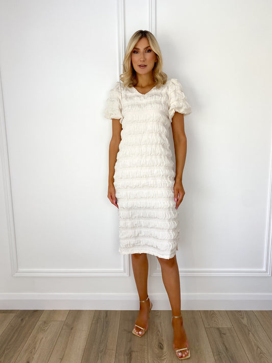 Gabriella Midi Dress - Beige