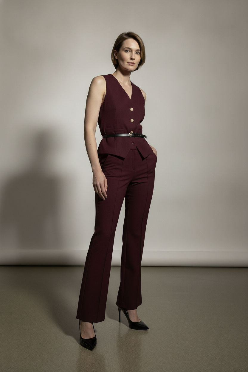 Ciara Tailored Trousers - Plum