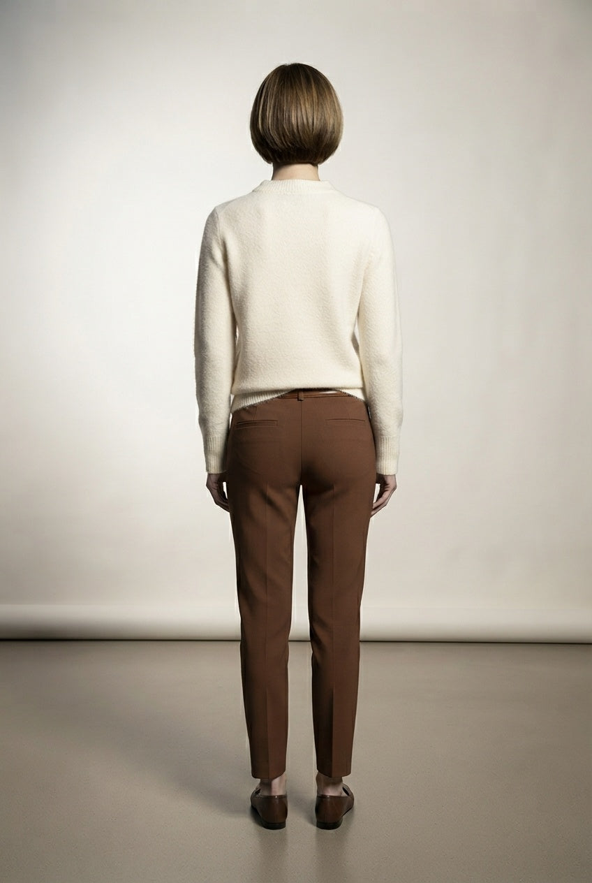 Tanya Sweater Knit With Polka Dot Details - Beige