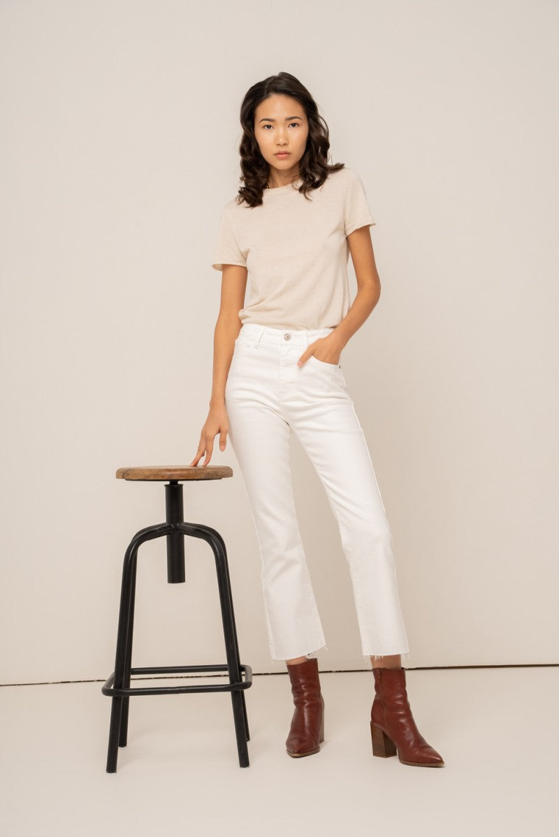 Maryline Straight Cut Jeans - White