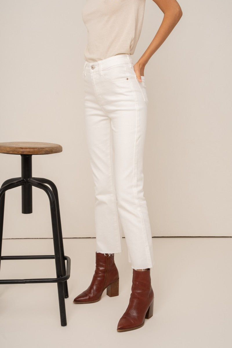 Maryline Straight Cut Jeans - White