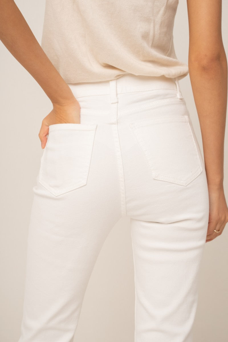 Maryline Straight Cut Jeans - White