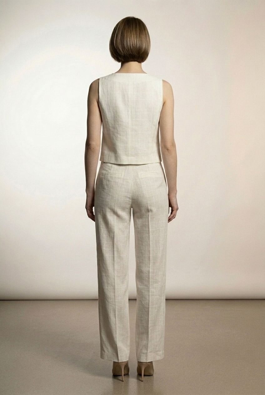 Daisy Tailored Vest - Beige