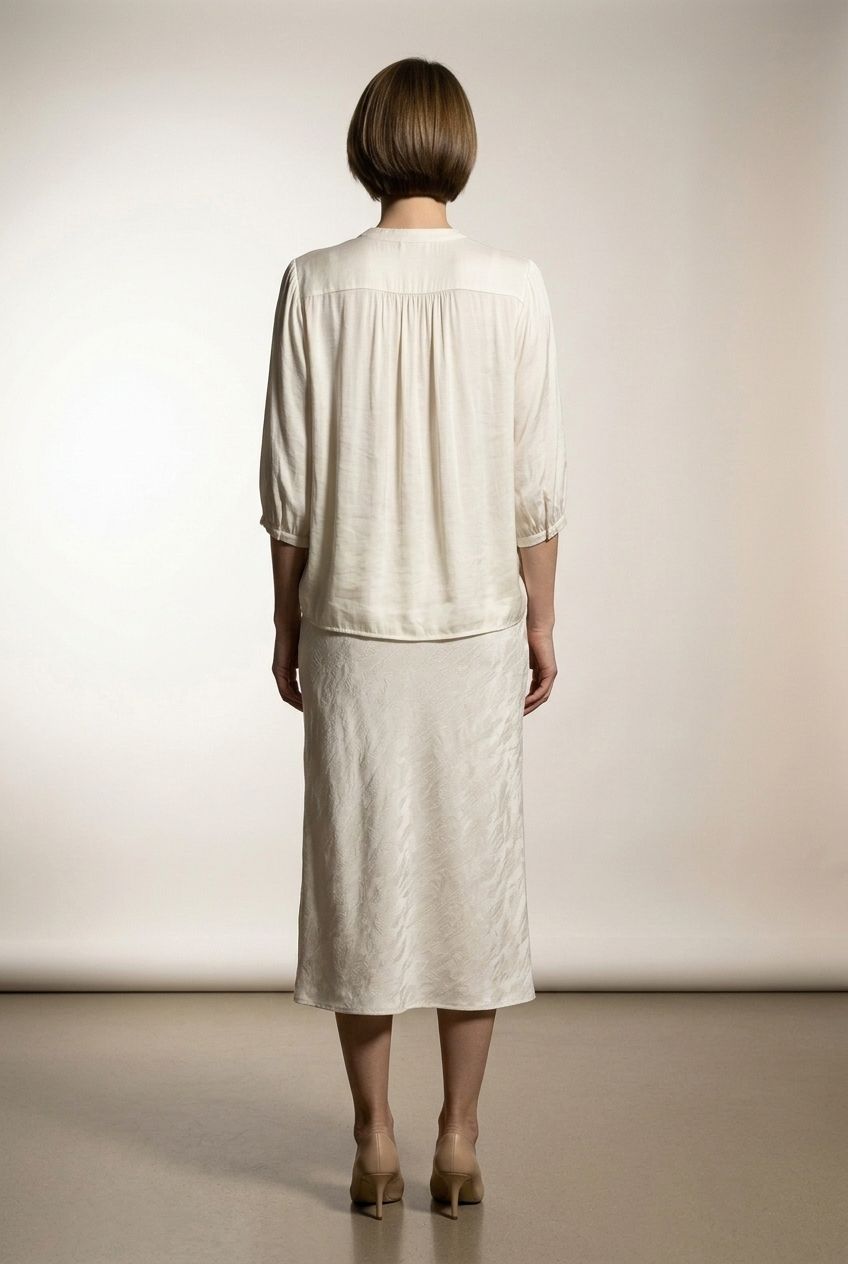 Flora Beige Satin Shirt
