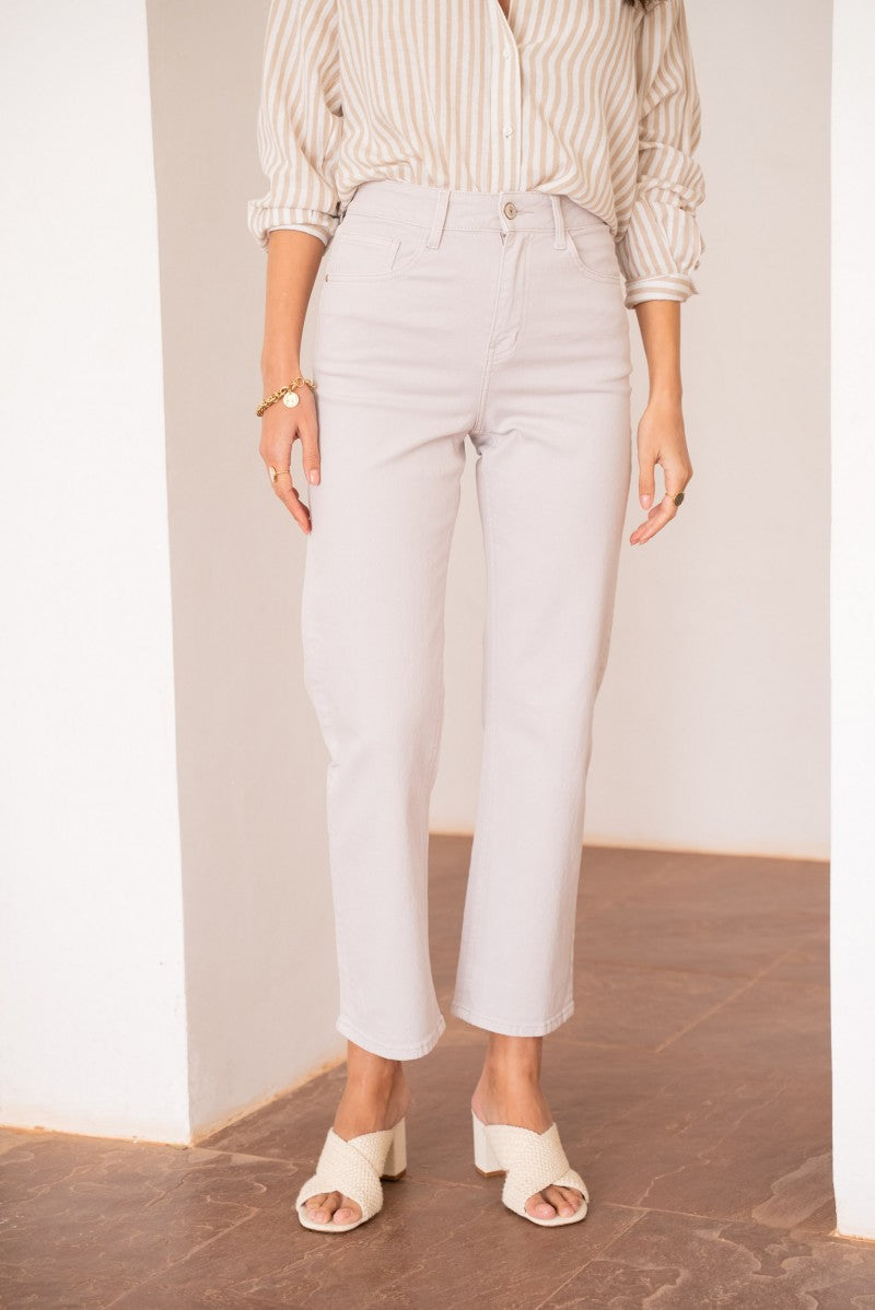 Solange Straight Jeans - Beige