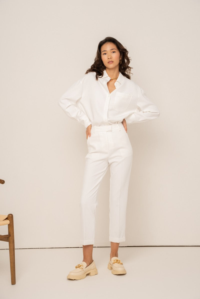 Garance Cigarette Trousers - White