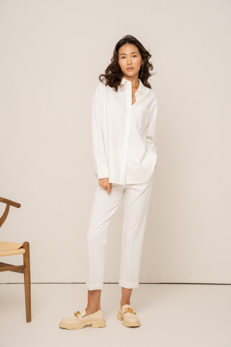 Garance Cigarette Trousers - White