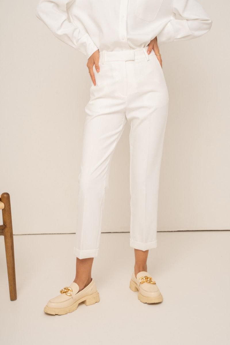 Garance Cigarette Trousers - White