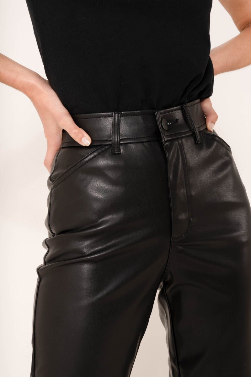 Pantalon Similicuir Anna - Black