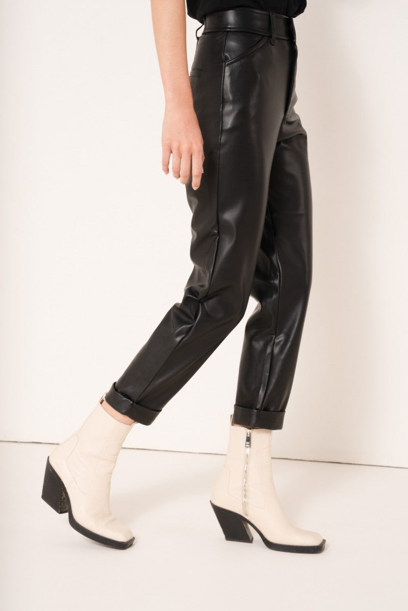 Pantalon Similicuir Anna - Black