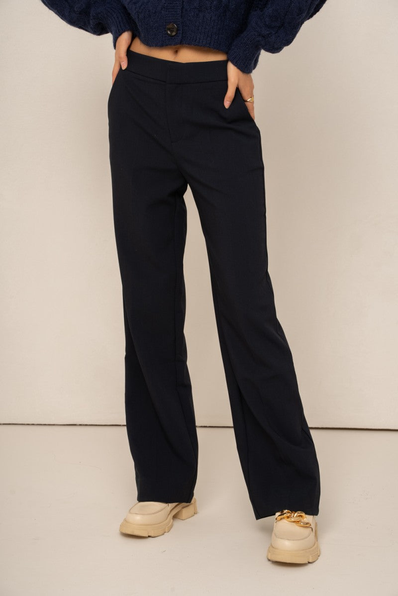 Willy Wide Leg Pants - Navy