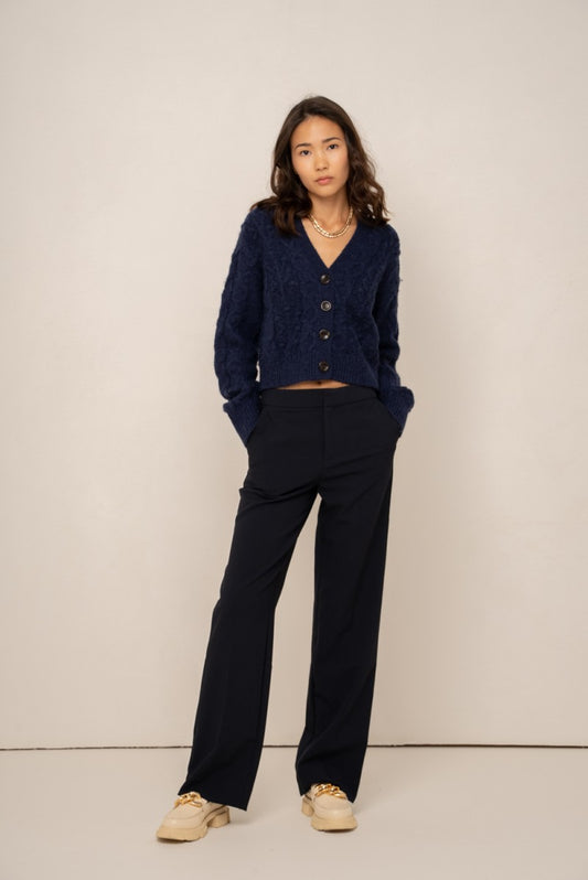 Willy Wide Leg Pants - Navy
