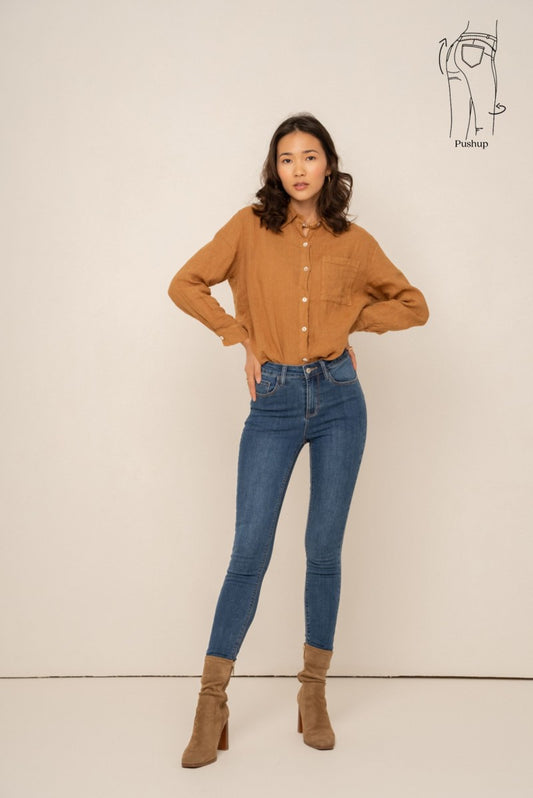 Pushup Skinny Jeans - Blue