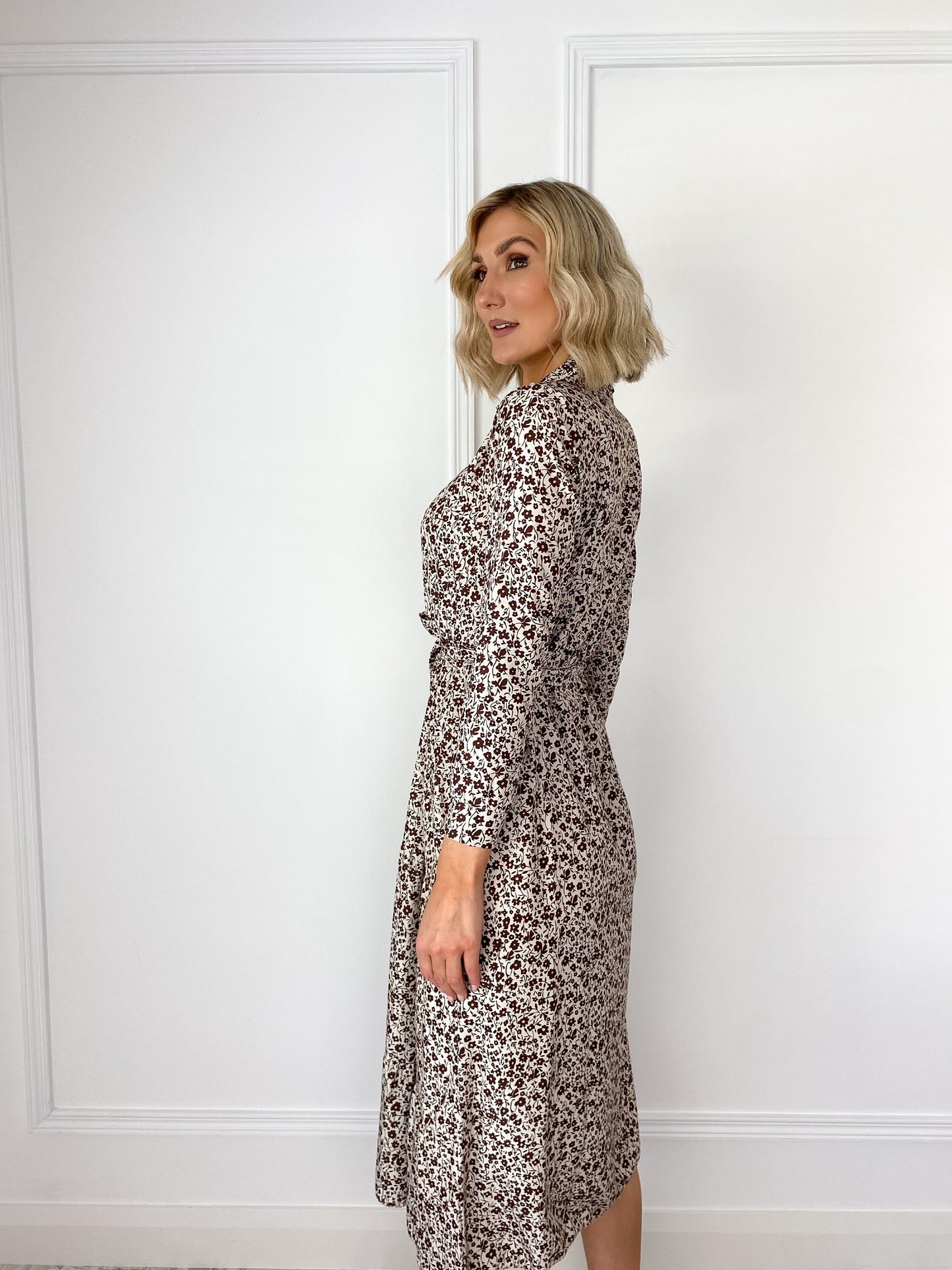 Stacey Cream Button Up Dress