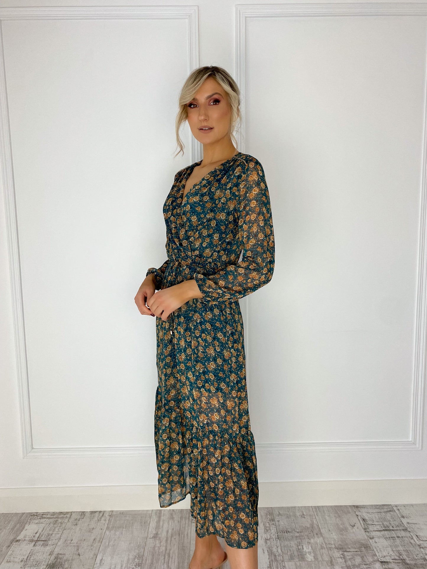 Nicole Floral Dress - Green