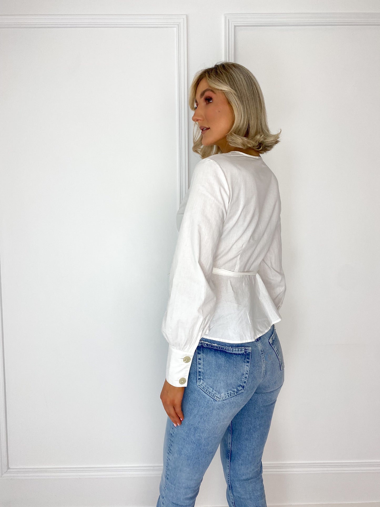 Sarah Woven Wrap Top