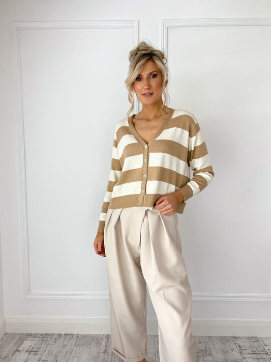 Aoife Striped Knit Cardigan