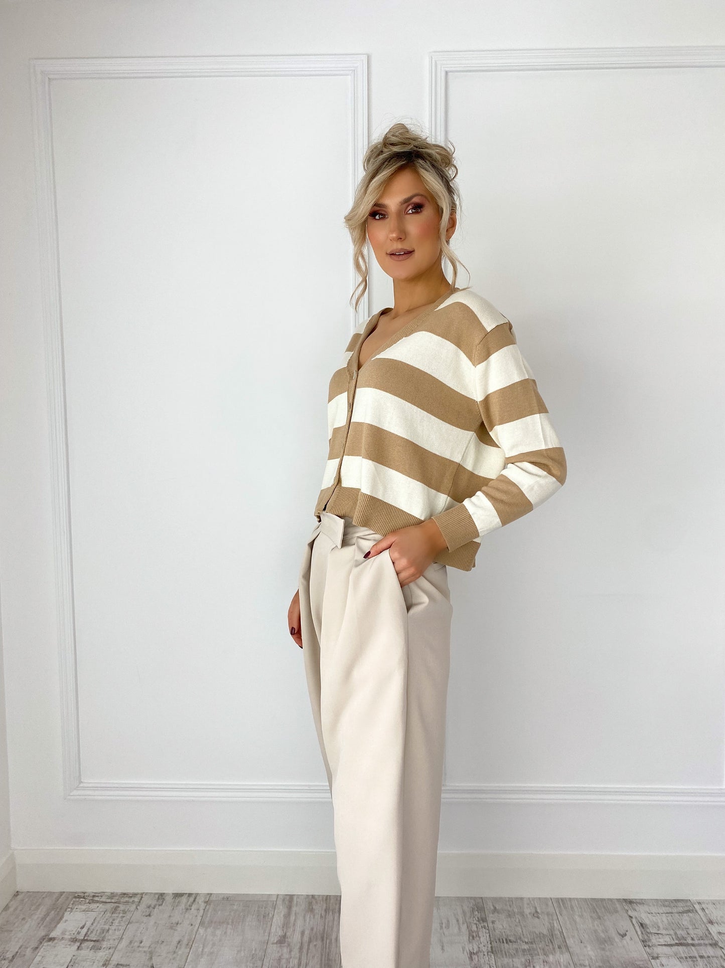 Aoife Striped Knit Cardigan