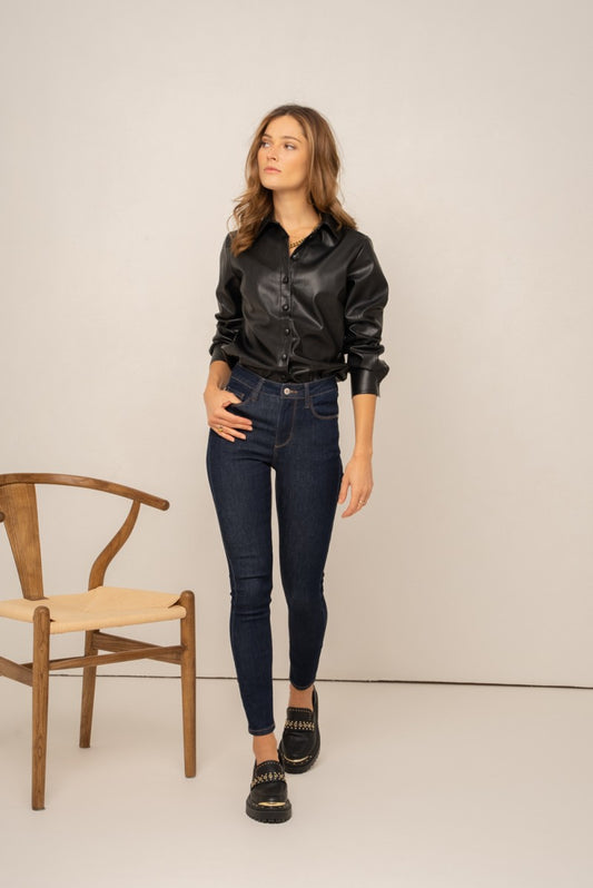 Pushup Skinny Jeans - Dark Blue