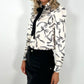 Niahm Beige Bowknot Print Shirt