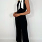 Julie white Bowknot Jumpsuit - Black