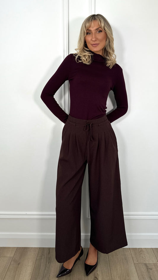 Stephanie Tailored Trousers - Brown