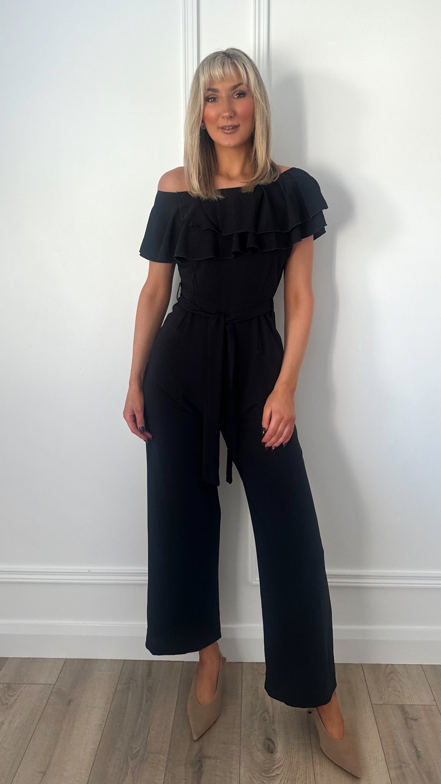 Breda Off The Shoulder Jumpsuit - Black