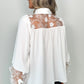 Lorraine Shirt with Lace Details - White
