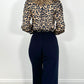 Silvia Tailored Belted Trousers - Navy