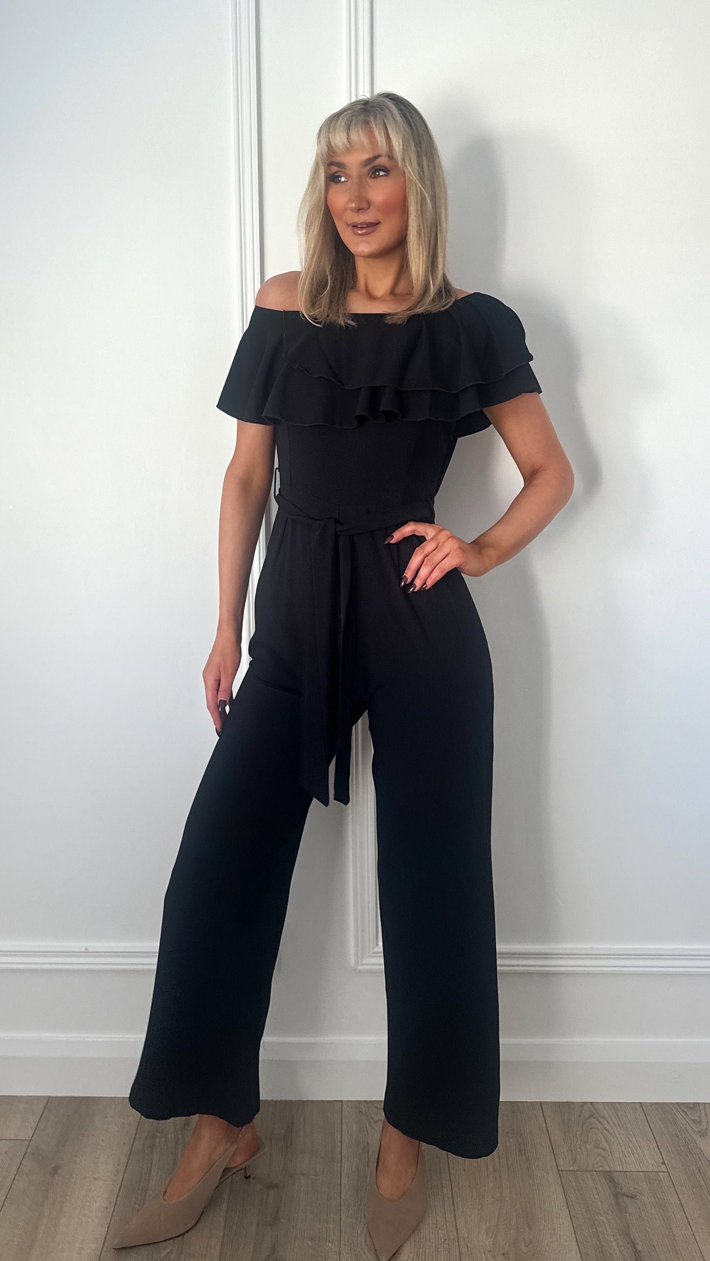 Breda Off The Shoulder Jumpsuit - Black