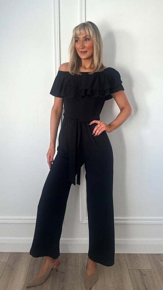 Breda Off The Shoulder Jumpsuit - Black