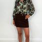 Linda Suede Mini Skirt with Side Pockets - Brown