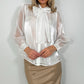 Aoife Bowknot Metallic Shirt - White