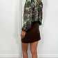 Linda Suede Mini Skirt with Side Pockets - Brown